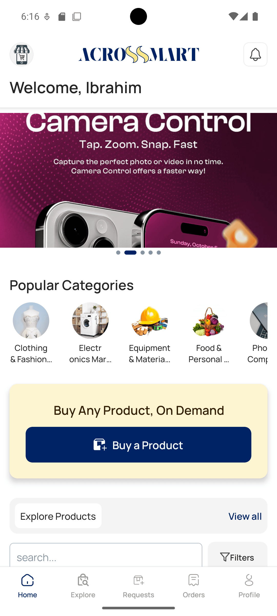 AcrossMart Mobile App
