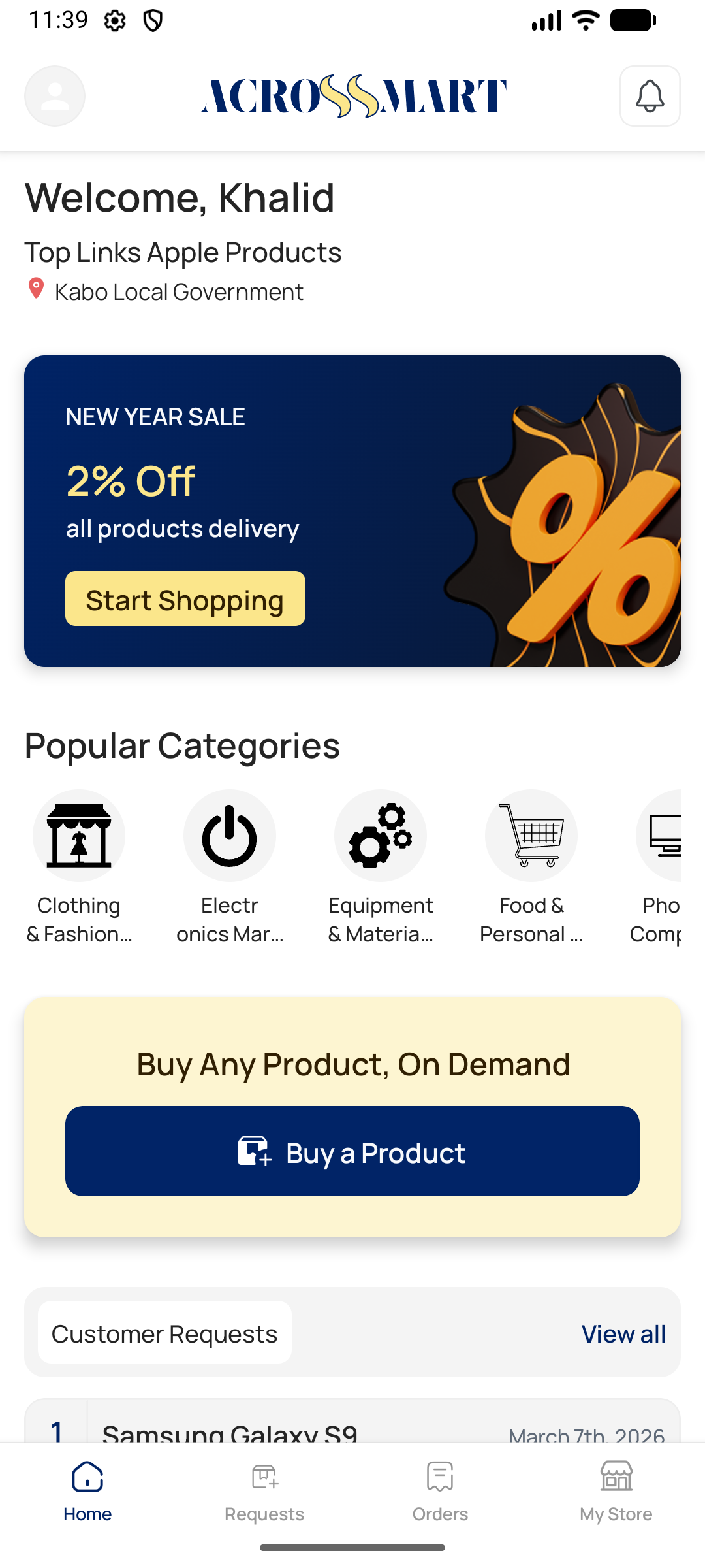 AcrossMart Mobile App